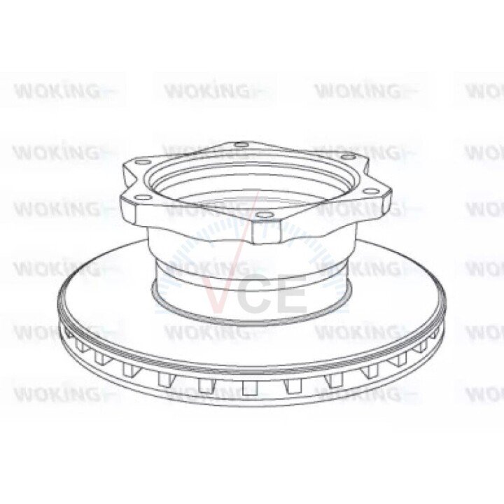 Тормозные диски WOKING NSA1058.20 (фото 1)