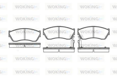 Тормозные колодки WOKING P0473.22