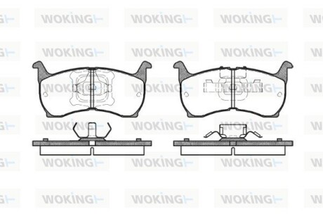 Гальмівні дискові колодки. WOKING P0643.00