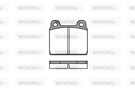 Колодки гальмівні WOKING P1023.00