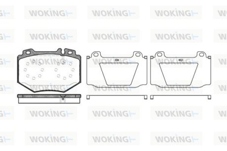 Тормозные колодки WOKING P11653.00