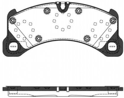 Гальмівні колодки дискові передні porsche cayenne 3.0 10-, porsche cayenne 3.6 WOKING P1245350