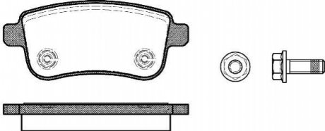 Комплект гальмівних колодок, дискове гальмо WOKING P12873.00 (фото 1)