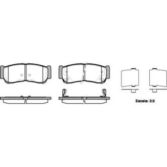 Колодки гальмівні задні дискові hyundai h-1 cargo 2.5 08-,hyundai h-1 travel 2 WOKING P1339302