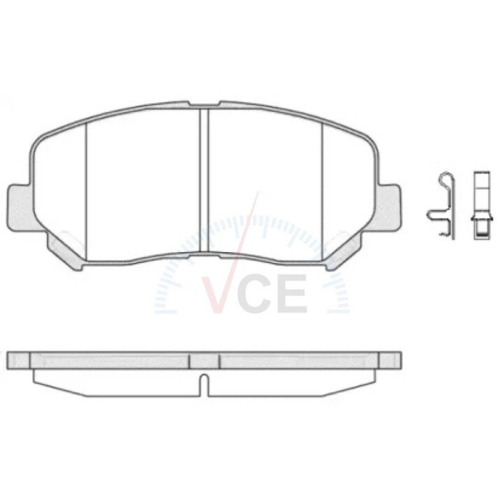 Колодки гальмівні передні дискові mazda cx-5 2.0 11-,mazda cx-5 2.2 11- (p1413 WOKING P1413302 (фото 1)