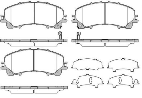 Колодки тормозные диск. перед. (Remsa) Nissan X-Trail (14-), Infiniti Q50 (13-) (P15073.12) WOKING P1507312 (фото 1)