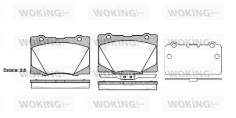 Гальмівна колодка дискова WOKING P15223.02