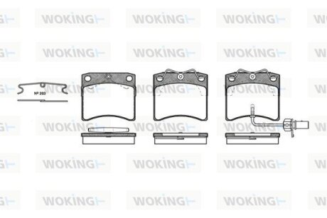 Гальмівні колодки WOKING P2853.11