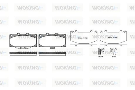 Гальмівні колодки WOKING P4993.12