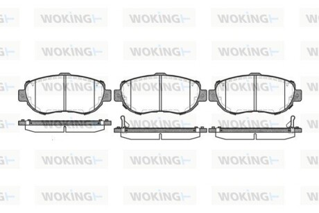 Колодки гальмівні WOKING P5563.02