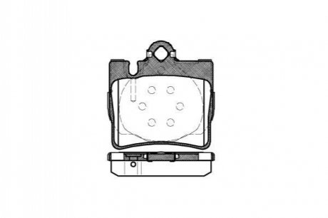 Колодки дисковые тормозные задние mb s-class (w220) (98-06) WOKING P670300