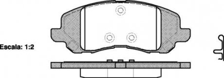 Колодки гальмівний диск. перед. (Remsa) Mitsubishi ASX 10> / Dodge Caliber Avenger (P9043.20) WOKING P904320 (фото 1)