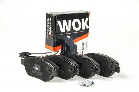 Тормозные колодки перед. berlingo/partner 01-/doblo 03- (137x57.3x19)(с датчиком) WOKING P9593.11