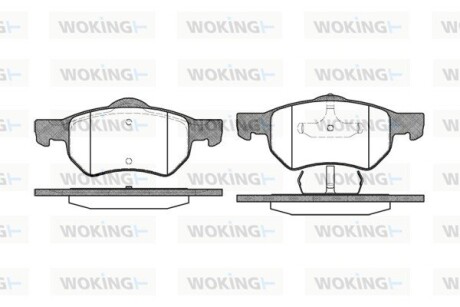 Тормозные колодки WOKING P9823.00