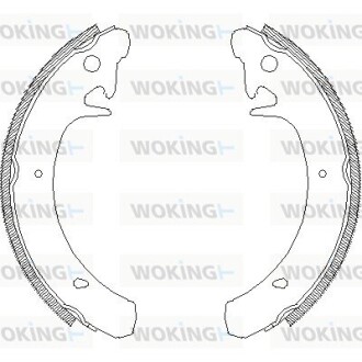 Комплект гальмівних колодок WOKING Z4129.00