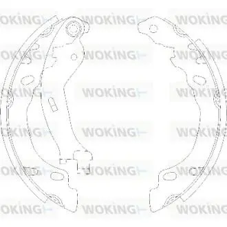 Колодки тормозные бараб. задн. (Remsa) Fiat 500 07> Panda 03> / Bosch ver. (Z4158.00) WOKING Z415800