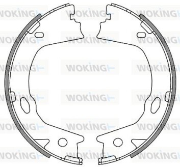 Колодки тормозные барабанные задние hyundai grandeur 2.2 03-,hyundai grandeur 3. WOKING Z465700