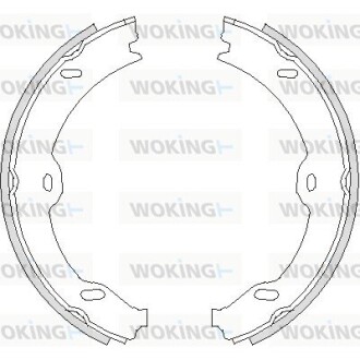 Комплект гальмівних колодок, гальмівна система стоянки. WOKING Z4708.00