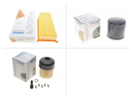 Комплект замены фильтров Dacia (Дачия) 1.5 dCi K9K 612, K9K 626 WUNDER ТО-0000068