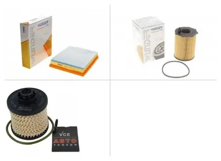 Комплект замены фильтров Peugeot (Пежо) 3008 1.6 BlueHDi 120 BHZ (DV6FC) WUNDER ТО-0000083