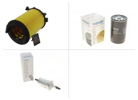 Комплект замены фильтров Volkswagen (Фольксваген) Golf (Гольф) 1.6 BGU, BSE, BSF, CCSA WUNDER ТО-0000092