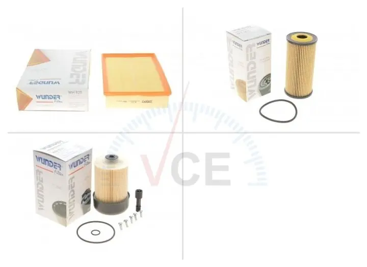 Фото 1 - Комплект замены фильтров Renault (Рено) Master (Мастер) 2.3 dCi 145 FWD (FV0E, FV0F, FV0H, FV02, FV0M,... M9T 680, M9T 678, M9T 706, M9T 708 WUNDER ТО-0000096 Комплект замены фильтров Renault (Рено) Master (Мастер) 2.3 dCi 145 FWD (FV0E, FV0F, FV0H, FV02, FV0M,... M9T 680, M9T 678, M9T 706, M9T 708 WUNDER ТО-0000096 (фото 1)