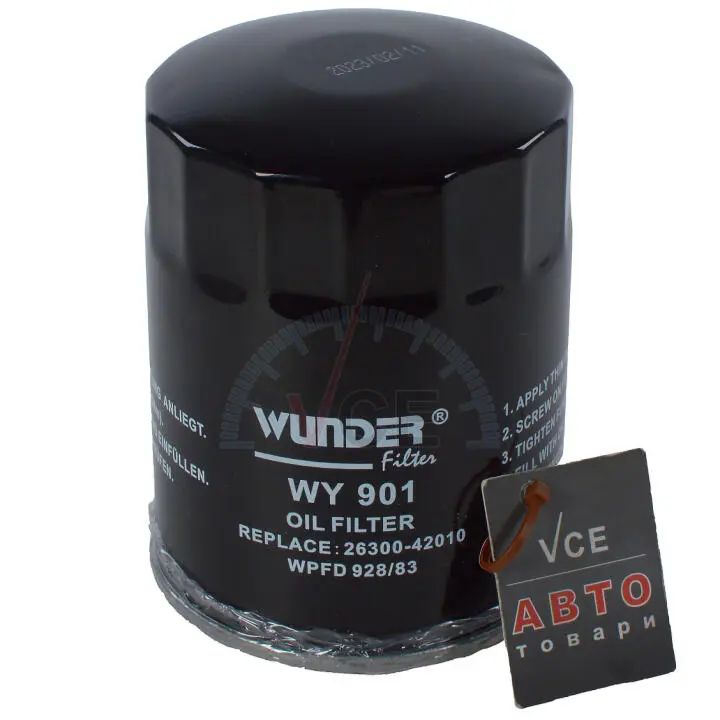 Фильтр масляный mitsubishi galant/lancer 1.8d/td/2.0d WUNDER WY 901 (фото 1)