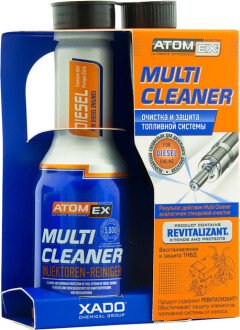 Очищувач паливної системи дизельного двигуна atomex multi cleaner (diesel) 250 мл XADO XA40113