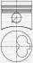 Поршень с кольцами и пальцем (размер 77.01/+0.50) 1.6d 82-, 2.4D 90- (4/6цл.) (CR/JP/CY/MF/CS/ME/1V/JK/JR/DW) дизель YENMAK 31-03305-050 (фото 1)