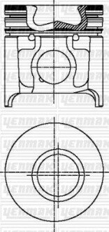 Поршень с кольцами и пальцем (размер 94.40/STD) Ducato, IVECO Daily 2.8d(8140,23,3700) YENMAK 31-03690-000 (фото 1)