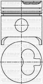 Поршень с кольцами и пальцем (размер 80,00/STD) Berlingo 1.8D 98- (161 A, A9A, XUD7) YENMAK 31-03876-000