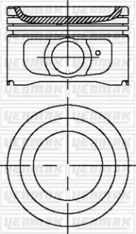 Поршень з кільцями і пальцем (розмір 83 / STD) Berlingo 1.8 (4цл.) (XU7 JP K TR) YENMAK 31-03887-000 (фото 1)