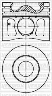 Поршень с кольцами и пальцем (размер 86.01/STD) Transit 2.2 TDCI YENMAK 31-04034-000