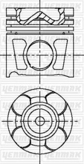 Поршень с кольцами и пальцем (размер 83.00/STD) OPEL Astra J 2.0CDTI -15 (4цл.) (A 20DTH) YENMAK 31-04197-000