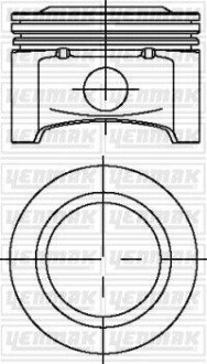 Поршень з кільцями і пальцем Astra G 1.4 (розмір 77.6 / STD) (Z1, 4XE) YENMAK 31-04230-000 (фото 1)