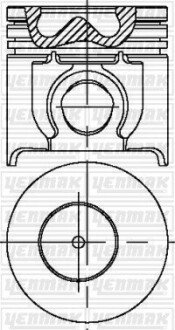 Поршень з кільцями і пальцем (розмір 93.67 / STD) TRANSIT -00 (2.5 DI TC) YENMAK 31-04252-000 (фото 1)
