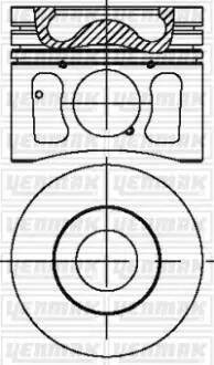Поршень с кольцами и пальцем (размер 86,01/STD) (V347 DURATORQ 100 PS) Transit 2.2 TDCI YENMAK 31-04253-000
