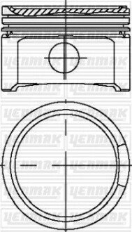 Поршень с кольцами и пальцем (размер 81.01/STD) 1.8T 20V (4цл.) (AMB, APP, ARX, ARY, AUM, AUM, AUQ, AVJ, AWM, AWP) YENMAK 31-04299-000