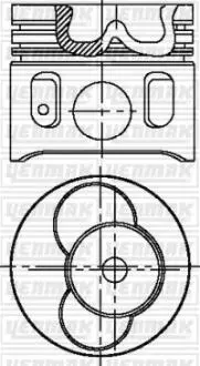 Поршень vw lt 2.5tdi (81.01mm/std) YENMAK 3104308000 (фото 1)