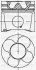 Поршень с кольцами и пальцем на 4/5/6 цил. (размер 78.31/STD) VW, AUDI, SKODA 2,5TDI 00- (AKE, BFC, AYM, BCZ Euro3) YENMAK 31-04332-000 (фото 1)
