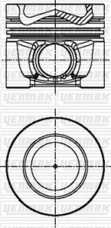 Поршень з кільцями і пальцем (розмір 81.01/STD) T-V/VI, Amarok, Golf V/VI/Plus, 2.0TDI 05-, AUDI, SKODA, (CBBB) YENMAK 31-04341-000 (фото 1)