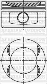 Поршень с кольцами и пальцем (размер 86.00/STD) Xsara/Xantia 2,0i Ulysse 2.0i 16V PEUGEOT 306/406/605 2.0i (XU 10 J 4 RZ) YENMAK 31-04499-000