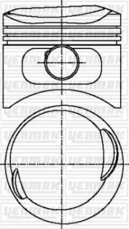 Поршень с кольцами и пальцем (размер отв. 84.00/STD) YENMAK 31-04600-000