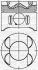Поршень с кольцами и пальцем (размер 88.00/STD) W202/W210/W211 200-220CDI (OM 611.961/962/980 Euro3/981 Euro3/987 Euro3, OM 6) 31-04699-000