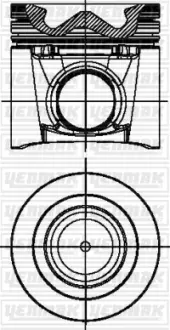 Поршень с кольцами і пальцем (размер отв. 96,20/+0.40) YENMAK 31-04836-040