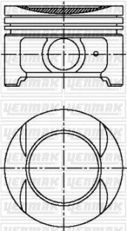 Поршень з кільцями і пальцем (розмір 83 / STD) Xsantia/Xsara 1.8i, PEUGEOT 306/406 1,8і (XU7 JP 4, LFY) YENMAK 31-04924-000