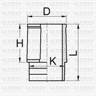 Гільза циліндра (розмір 83 / STD) Berlingo 1.8 (4цл.) (205-309-405B) YENMAK 51-05881-000