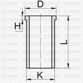 Гильза цилиндра (размер 81/STD) VW, SEAT, AUDI 1.6/1.8 (4цл.) (1,6 - 1,8 B) YENMAK 51-65307-000