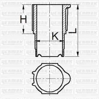 Гильза цилиндра (размер отв. 86.00/STD) YENMAK 51-95908-000