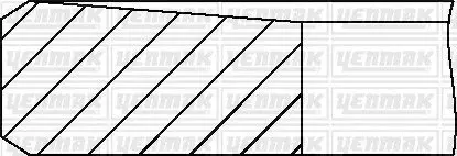 Поршневые кольца комплект (на 1 поршень) Movano 2.2DTI 00-, Master, Laguna 2,2dCi (87,50/+0,50) (3,0/1,75/2,5) YENMAK 91-09170-050